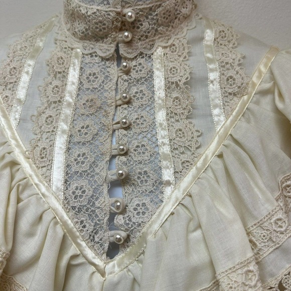 Vintage Gunne Sax Romantic Renaissance Bridal Collection Wedding Dress & Bloomer - Picture 14 of 16